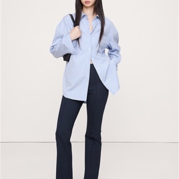 Banana Republic Pants - BANANA REPUBLIC NAVY FLARE EVERYWHERE PONTE PULL-ON PANT XL TALL